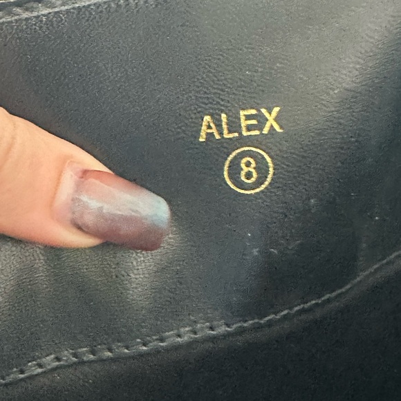 Black Croc-Embossed thigh High Boots - Picture 6 of 12